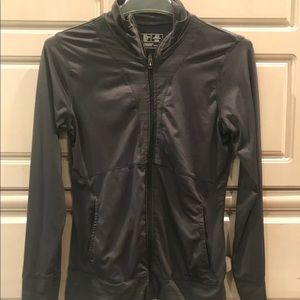 New Balance Women Gray Lightning Dry Fitted Zip up